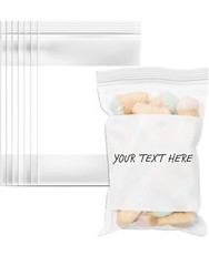 WHITE BLOCK HEAVY DUTY 2 Mil Clear Zip Seal Bags Reclosable Top Lock Plastic