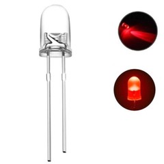 Clear Red LED 5mm T1-3/4 620-625nM Super Bright Transparent – 10x 25x 50x Pkg