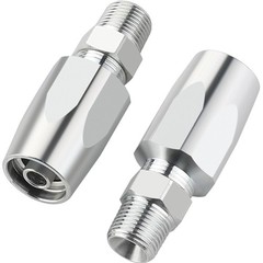 3/8» Reusable Hydraulic Hose Repair Fittings 2PCS