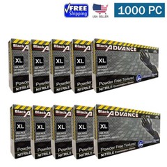 6 Mil Black Heavy Duty Thick Nitrile Exam Gloves Case Of 1000 PC S M L XL XXL