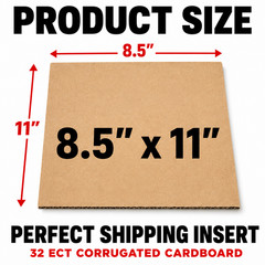 8.5×11 Corrugated Cardboard Pads Inserts 32 ECT Shipping Filler Sheets