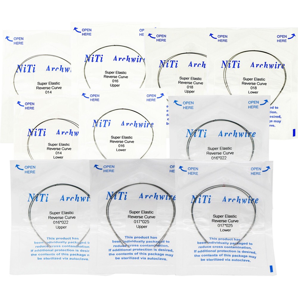 Dental Orthodontic Niti Arch Wire Reverse Curve Round/Rectangular Upper/Lower