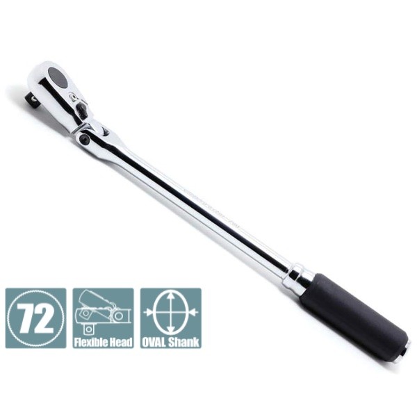 Ko-ken 3726Z-280 Z-EAL Long Reversible Flex Ratchet 3/8 in 9.5mm Drive 72 Teeth