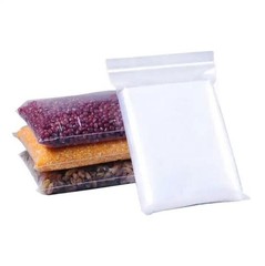 100 Pack 8×12 Inch Clear Reclosable Zipper Bag Plastic Poly Zip Lock Bags 2Mil