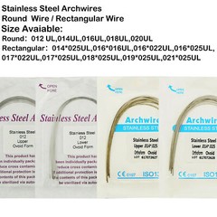 10 Pcs/pack Dental Orthodontic Stainless Steel Round/Rectangular Arch Wire Ovoid