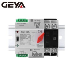 GEYA Automatic Transfer Switch 2P 100A 110V Grid to AC Generator Dual Power RAIL