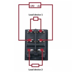 5x Rocker Switch ON/OFF/ON 6-Pin DPDT Rectangular Car DC 12V AC 6A/250V 10A/125V