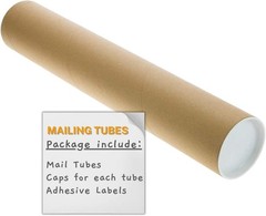 Mailing Tubes with Plastic Caps Shipping Cardboard Blueprints Artwork Poster …