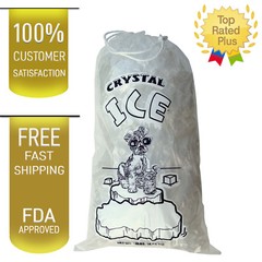 10 LB LBS Commercial Ice Bag Bags Drawstring 10/25/50/100/150/200/…/500/1000