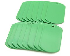 100 pcs Green Color Blank Military Spec Dog tag Stainless Steel Wholesale