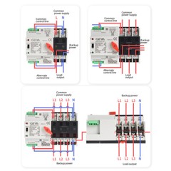 GEYA Automatic Transfer Switch 2P 100A 110V Grid to AC Generator Dual Power RAIL