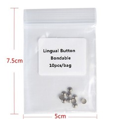 50pcs AZDENT Dental Orthodontic Lingual Buttons Bondable Round Base 5 Packs