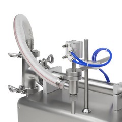 600ml Liquid Paste Filling Machine Pneumatic Bottle Pack Piston Filler + Hopper