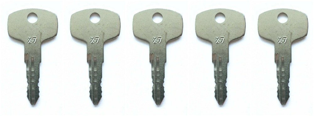 5pc For Nissan Forklift Ignition Keys for Older Lifts X7 KEY00-000X7