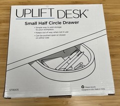 UPLIFT Desk STR005 Small Half Circle Drawer Under Desk Storage Organizer New