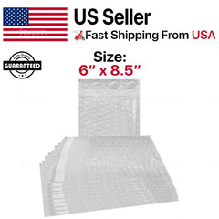 6″ x 8.5″ Bubble Pouches Bags Clear Self Seal Protective Cushioning Wrap 6×8