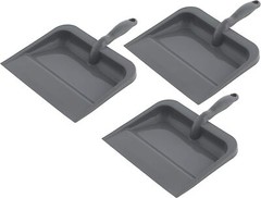 Superio Heavy Duty Durable Plastic Dustpan, for Indoor and Outdoor Use, Grey.
