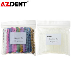 AZDENT Dental Orthodontic Elastic Ligature Ties Braces Rubber Bands 1014Pcs/Bag