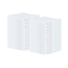 50 Pack of White Shop Towels – 12″ x 14″ Cleaning Rags – Great for Homes & Cars