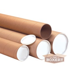 2×20» Kraft Mailing Shipping Packing Tubes 50/cs from The Boxery