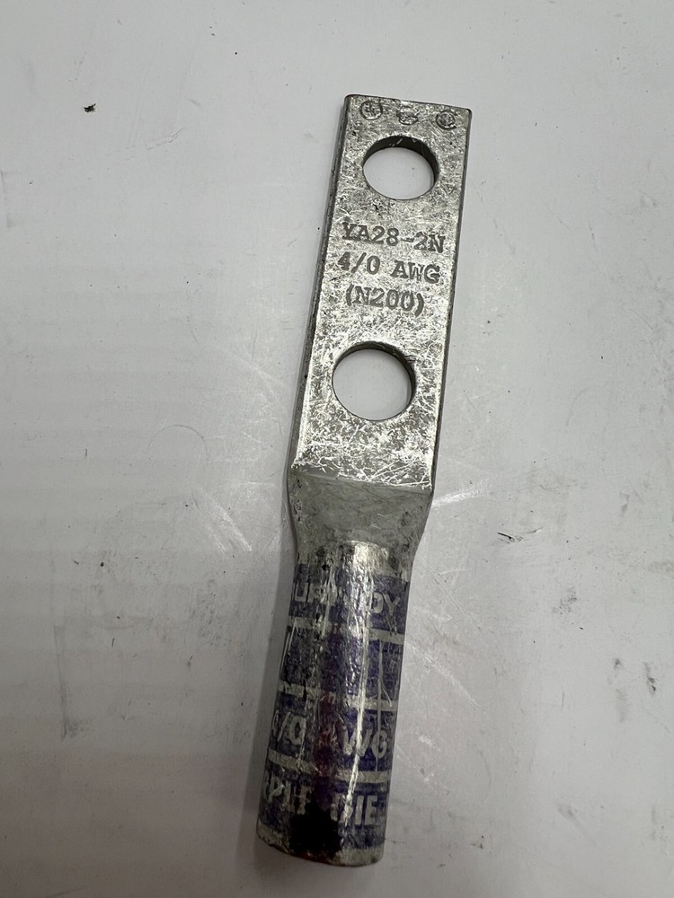 QTY 6 Purple Die 15 Lug Cooper Crimp Burndy YA28-2N 4/0 AWG STR N200 2 Hole 1/2″