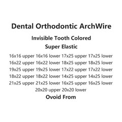 10×Dental Orthodontic Niti Rectangular Arch Wires Tooth Color Coated 16×16Upper