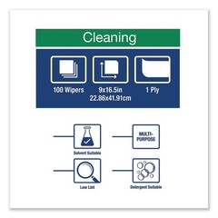 Tork 192475 1-Ply 9″ x 16.5″ Unscented Cleaning Cloth – Turquoise (800/CT) New