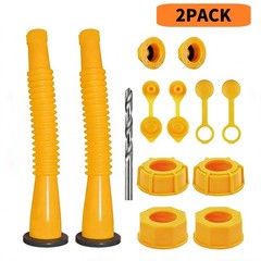 2pack Replacement Gas Can Spout Nozzle Vent Kit for Plastic Gas Cans Caps