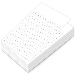 Dot Grid Vertical Index Cards, 250gsm, Heavy Stock, 3 x 5, White, 100 per Pack