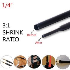 55 ft Dual Wall Adhesive Glue Lined Φ1/4″ (6.4mm) Heat Shrink Tubing 3:1 Ratio