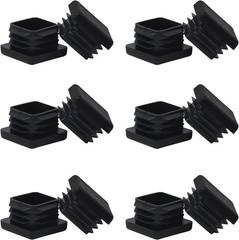 1 1X1 Square Tube End Cap Plastic Plugs 12 Pack, 1X1 1 Inch Square Tubing Plug 1
