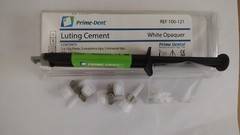 Adhesive Dual Cure cement No Light includes 10 tips shades white or natural A2