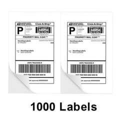 50-1000 8.5 x 5.5 Half Sheet Address Shipping Labels Blank Page Self Adhesive