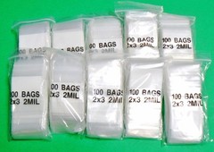 1000 2×3 White Block 2mil Writeable Reclosable 2″ x 3″ Small Baggies 2 Mil