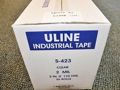 (36) ULINE S-423 2″ x 110yds 2mil PACKING / SHIPPING TAPE ROLLS ~FREE SHIPPING~
