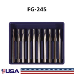 10Pcs Dental FG 245 Tungsten Carbide Burs Pear-Shaped For High Speed Handpiece