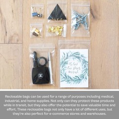1000 Pcs 6″ x 6″ Zipper Bags Clear 4 Mil Reclosable Self Seal Ziplock Baggies