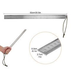 20″ Heavy Duty Stainless Steel Ruler Laser Etched Metric & Inch Straight Edge