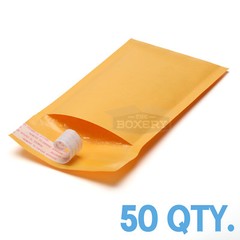50 #000 Kraft Bubble Padded Envelopes Mailers 4 x 8 from TheBoxery
