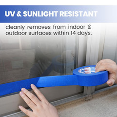 ADHES Blue Painters Tape Blue Tape Painting Tape for Walls,Uv Anti,14 Days Clean