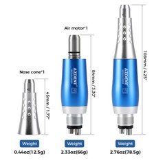 AZDENT Dental Hygiene Prophy Handpiece Air Motor 4HOLE 4:1 Nose Cone 360° Swivel