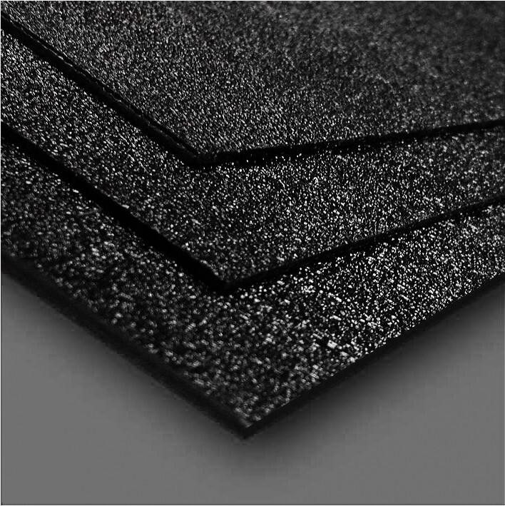 3 Pcs Black HMWPE Polyethylene Plastic Sheet 12″ x 12″ x 1/8″ Haircell Texture