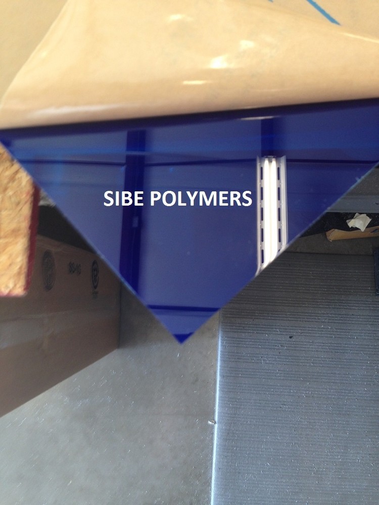 TRANSPARENT BLUE ACRYLIC PLEXIGLASS 1/8″ X 12″ X 12″ PLASTIC SHEET