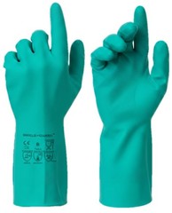 144 Pairs 11 Mil Chemical Resistant Diamond Textured Green Nitrile Gloves Large