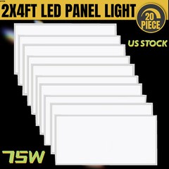 20Pack 75W,2X4 White 5000K Daylight Edge-Lit LED Dimmable Flat Panel panel Light