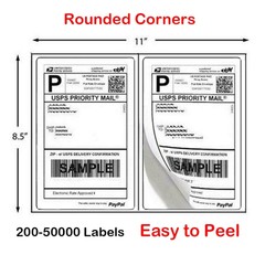 8.5×5.5″ Shipping Labels 2 Per Sheet Self-adhesive for Laser and Inkjet Printers