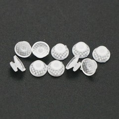 10Pcs/pack Dental Ortho Ceramic Clear Lingual Button Bondable Round Composite