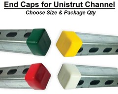 Plastic Safety End Caps for Unistrut Channel 1-5/8»x (Choose Height & Color)