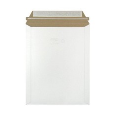100 – 6×8 White Rigid Stay Flats Self-Seal Cardboard Envelope Mailers 6″x8″