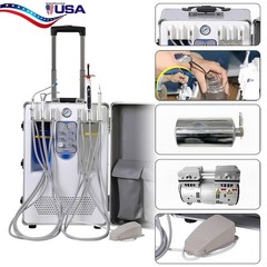 Portable Dental Delivery Unit System Air Compressor Strong suction 118 L/min po